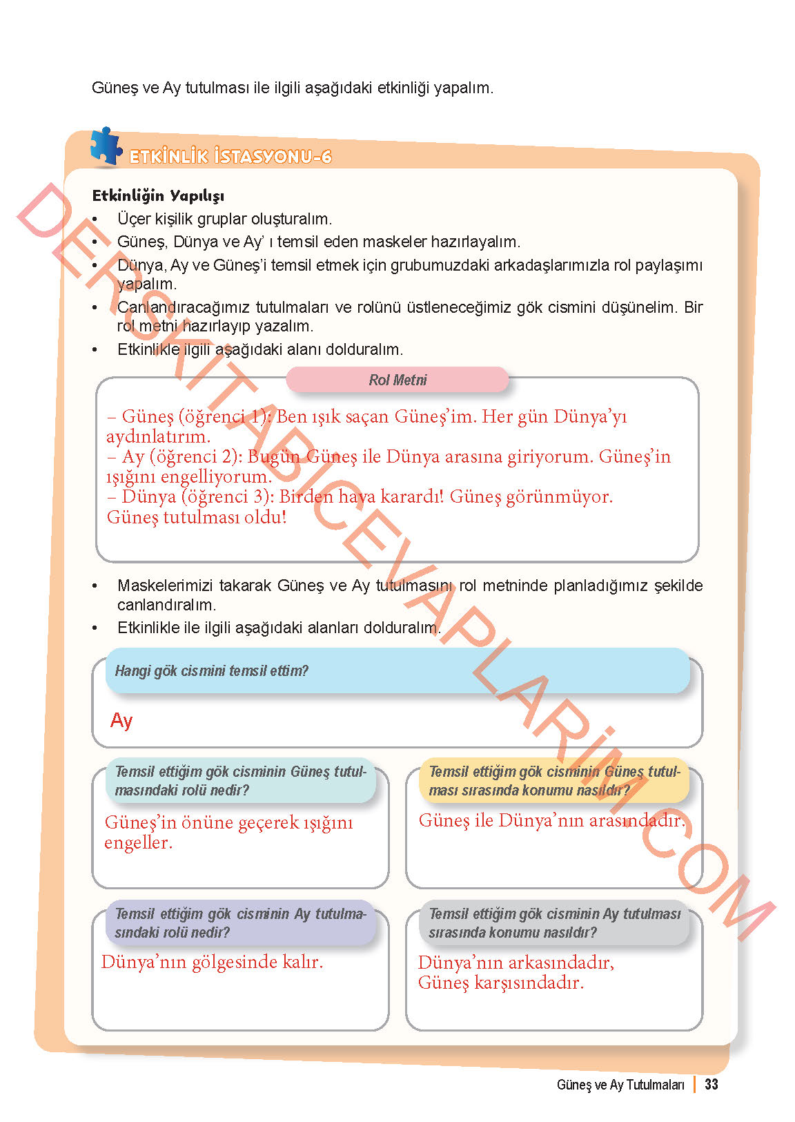 6. Sınıf Fen Bilgisi 1. Kitap Meb Yayınları Ders Kitabı Sayfa 33 Cevapları 6. Sınıf Fen Bilgisi 1. Kitap Meb Yayınları Ders Kitabı Sayfa 33 Cevapları
