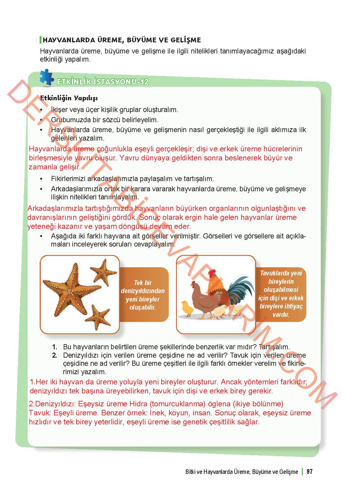 6. Sınıf Fen Bilgisi 1. Kitap Meb Yayınları Ders Kitabı Sayfa 97 Cevapları 6. Sınıf Fen Bilgisi 1. Kitap Meb Yayınları Ders Kitabı Sayfa 97 Cevapları