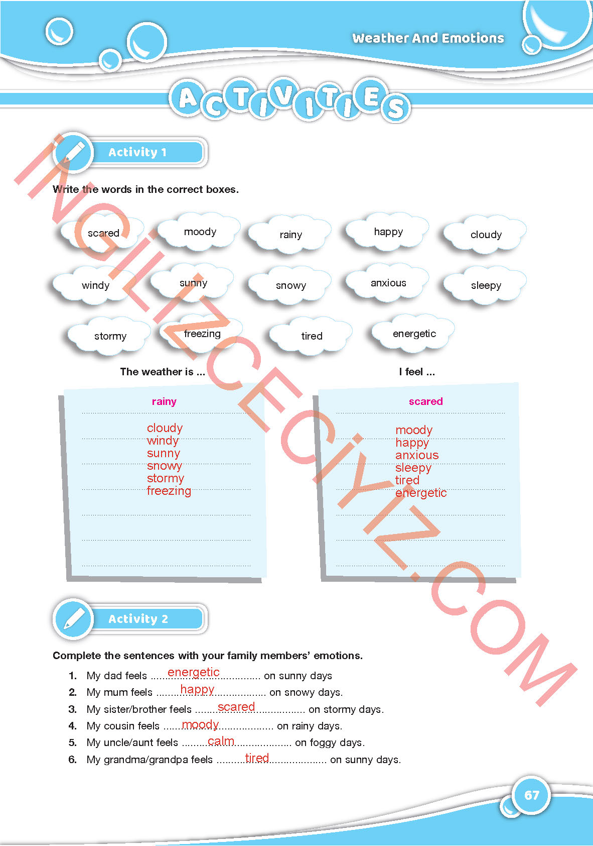 6. Sınıf İngilizce Özgün Yayınları Kitabı Sayfa 67 Cevapları 6. Sınıf İngilizce Özgün Yayınları Kitabı Sayfa 67 Cevapları