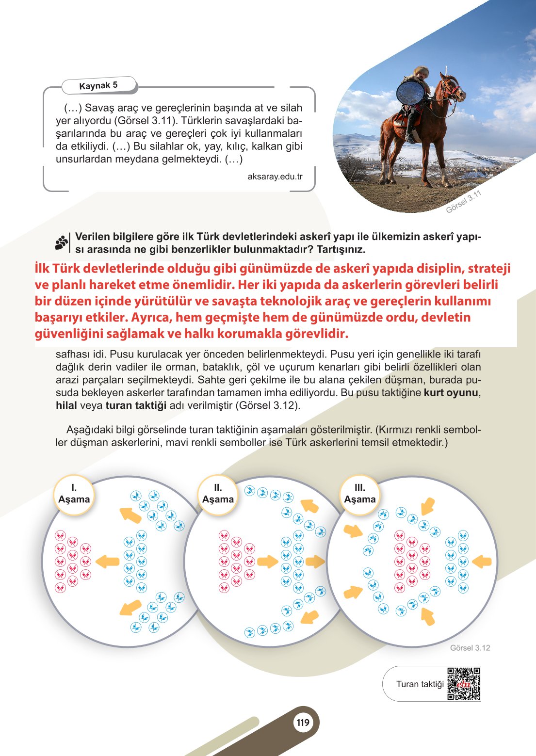 6. Sınıf Meb Yayınları Sosyal Bilgiler Ders Kitabı Sayfa 119 Cevapları