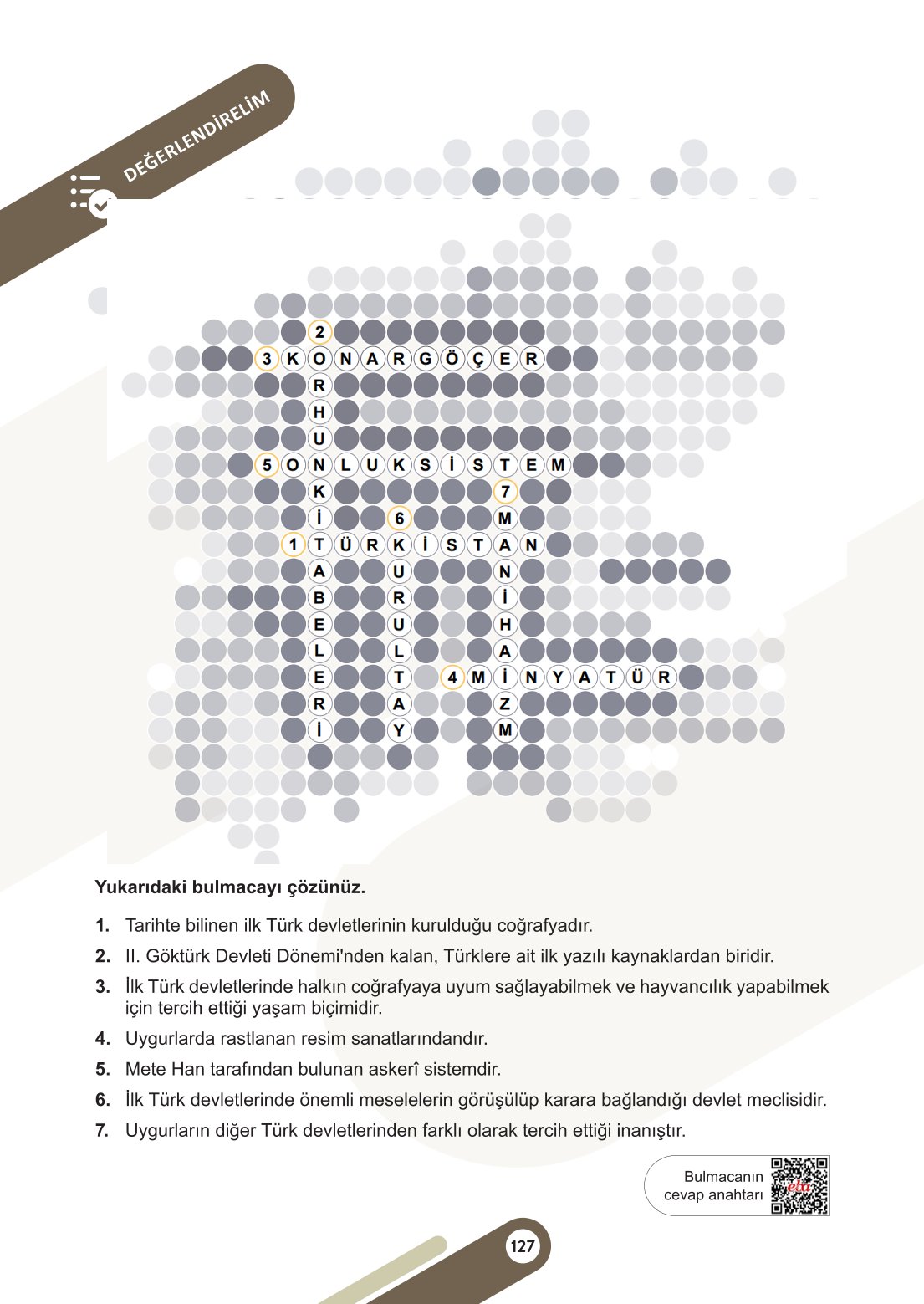 6. Sınıf Meb Yayınları Sosyal Bilgiler Ders Kitabı Sayfa 127 Cevapları