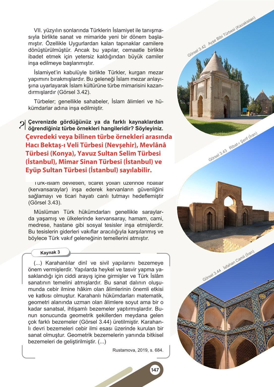 6. Sınıf Meb Yayınları Sosyal Bilgiler Ders Kitabı Sayfa 147 Cevapları