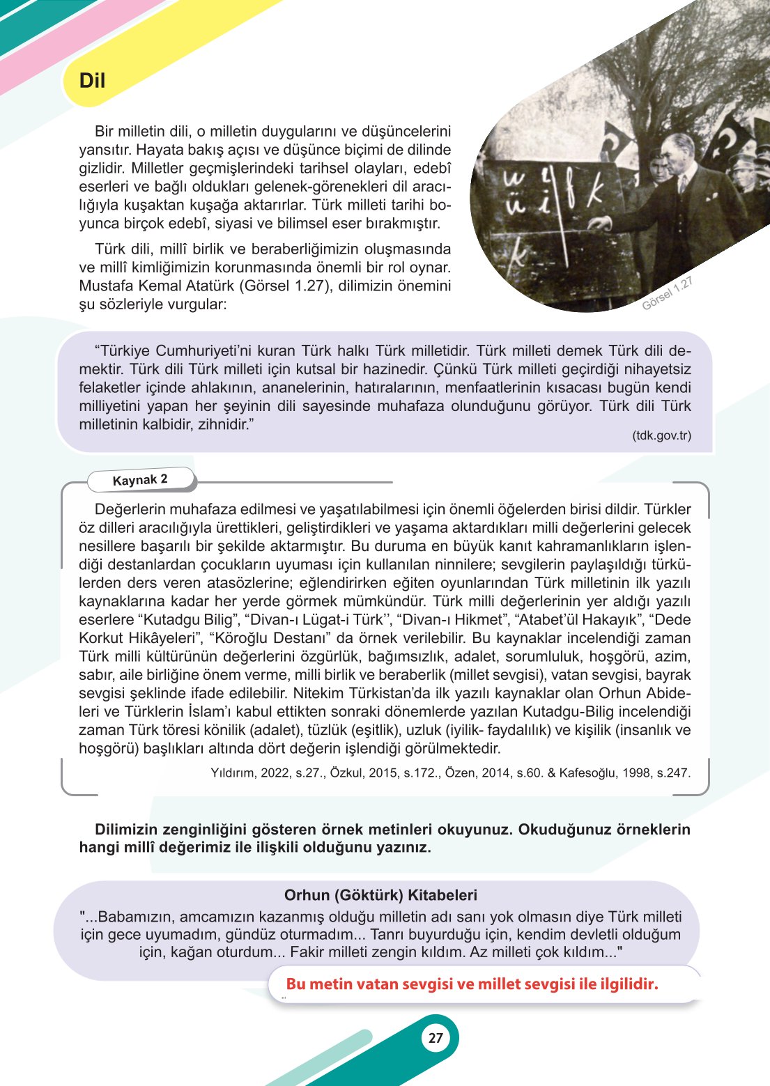 6. Sınıf Meb Yayınları Sosyal Bilgiler Ders Kitabı Sayfa 27 Cevapları