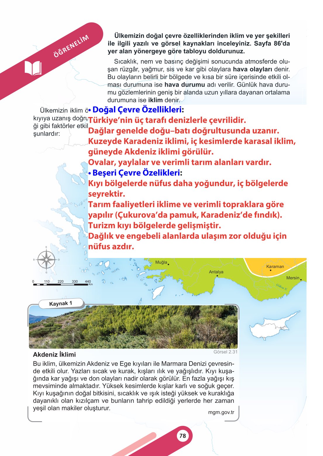 6. Sınıf Meb Yayınları Sosyal Bilgiler Ders Kitabı Sayfa 78 Cevapları