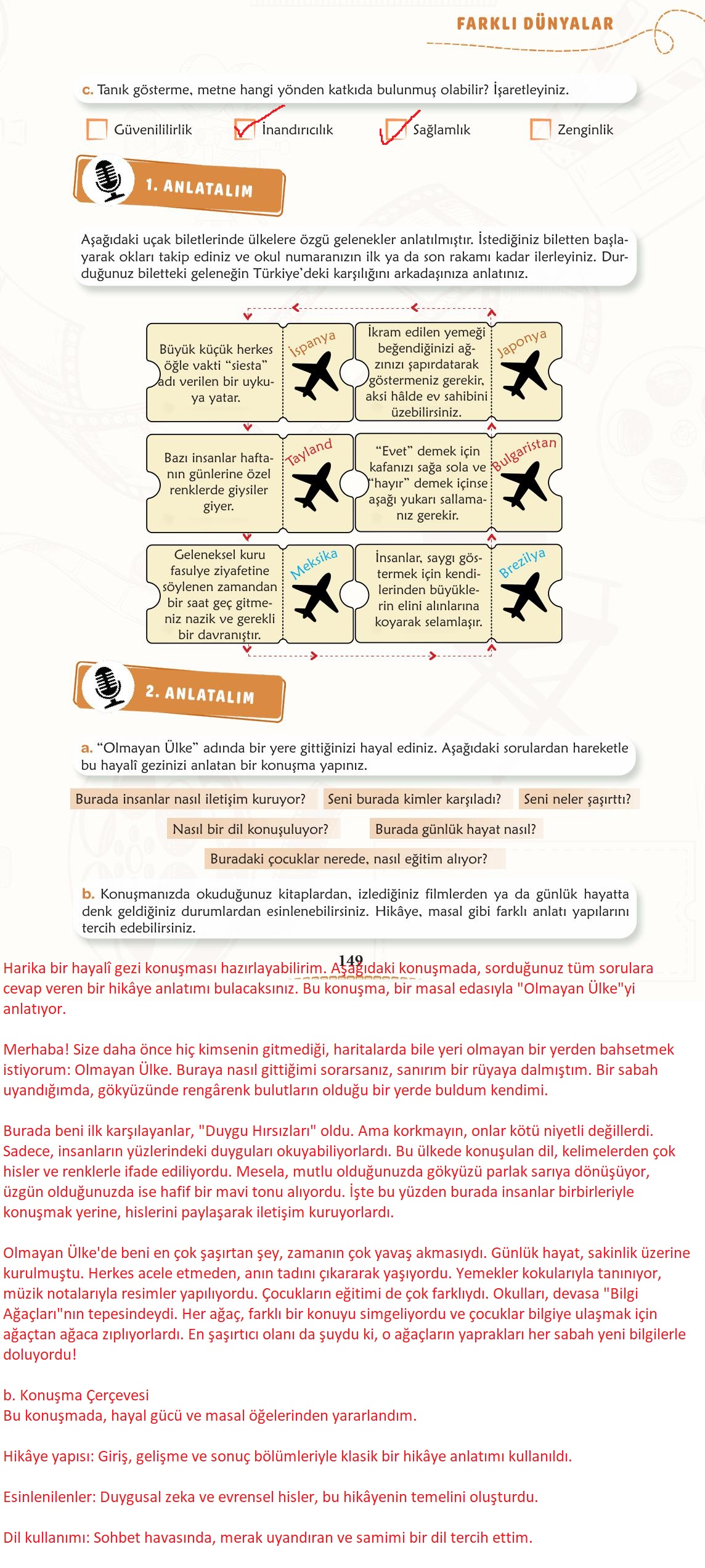 6. Sınıf Türkçe 1. Kitap Meb Yayınları Ders Kitabı Sayfa 150 Cevapları