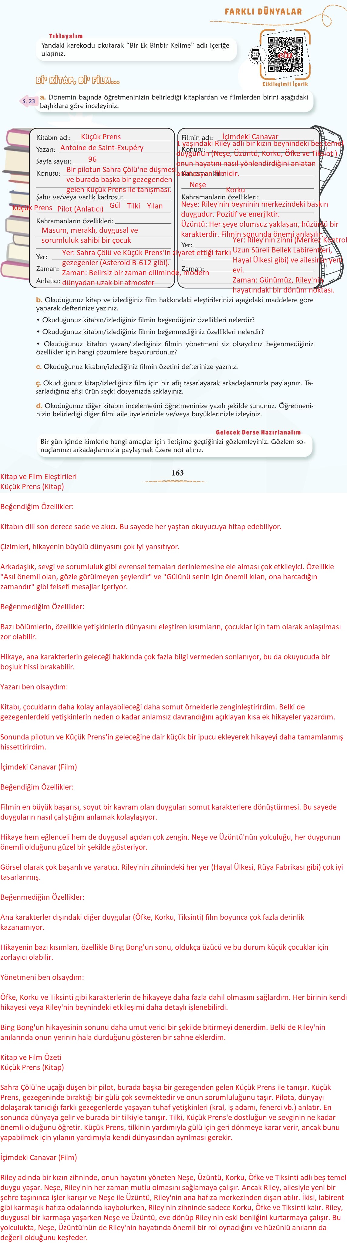 6. Sınıf Türkçe 1. Kitap Meb Yayınları Ders Kitabı Sayfa 164 Cevapları 6. Sınıf Türkçe 1. Kitap Meb Yayınları Ders Kitabı Sayfa 164 Cevapları
