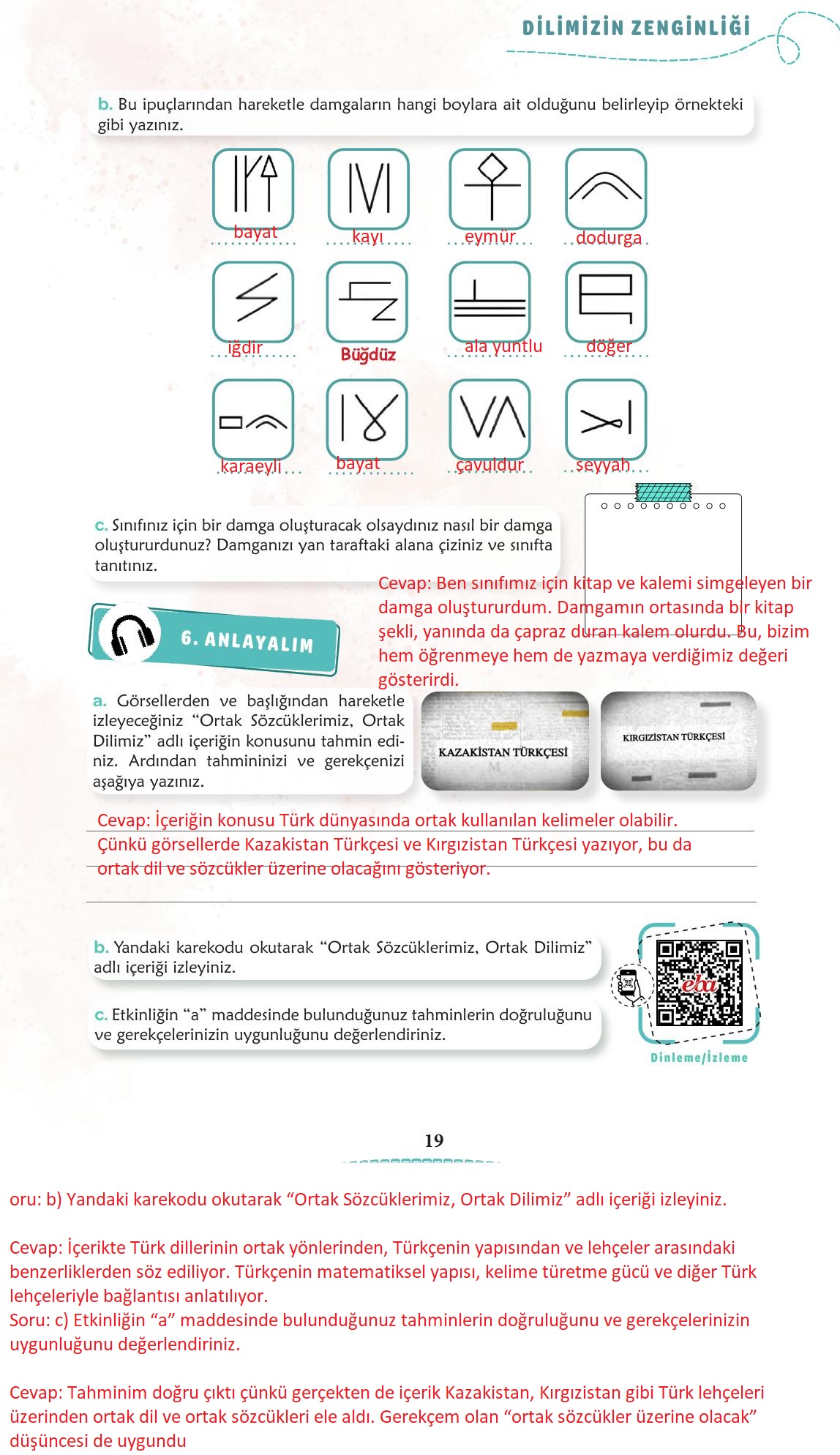 6. Sınıf Türkçe 1. Kitap Meb Yayınları Ders Kitabı Sayfa 20 Cevapları 6. Sınıf Türkçe 1. Kitap Meb Yayınları Ders Kitabı Sayfa 20 Cevapları