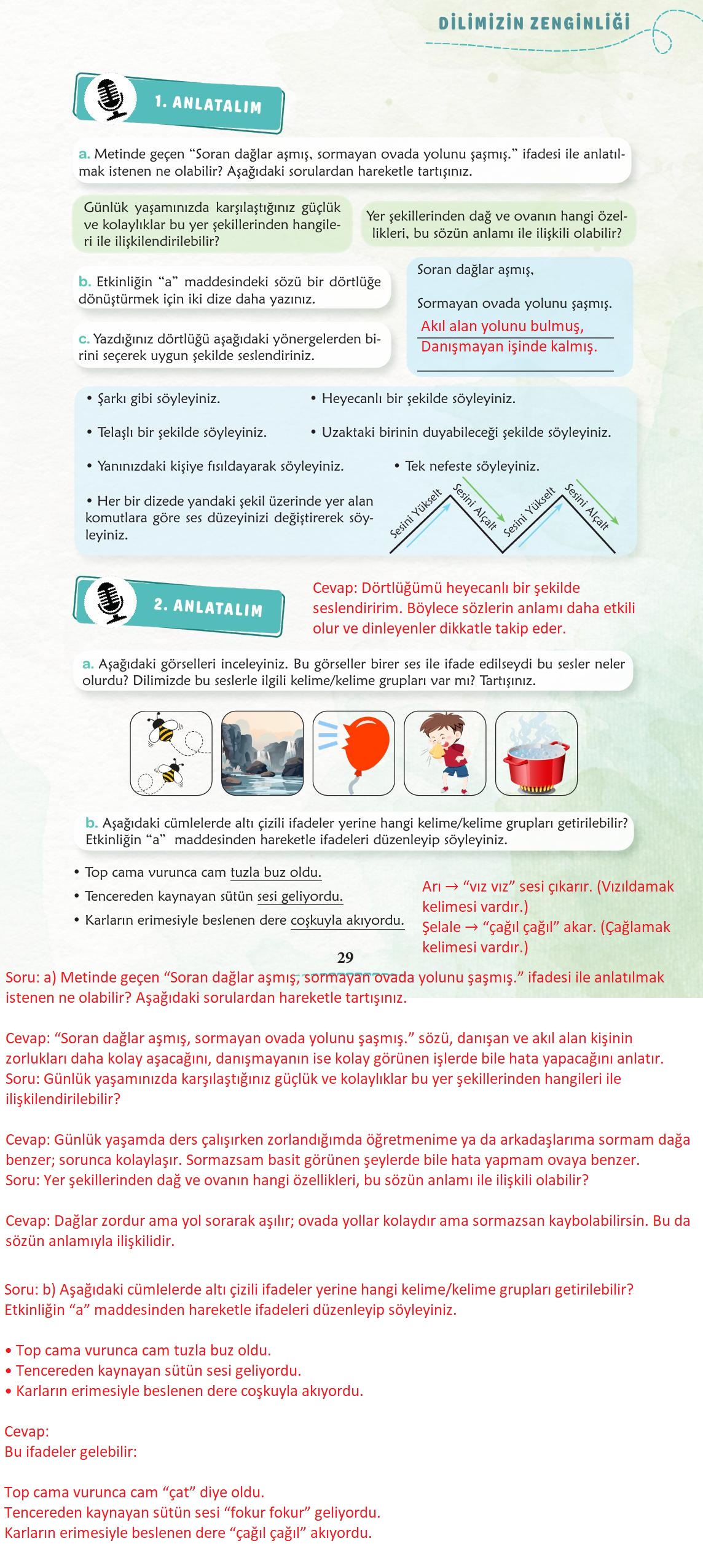 6. Sınıf Türkçe 1. Kitap Meb Yayınları Ders Kitabı Sayfa 30 Cevapları