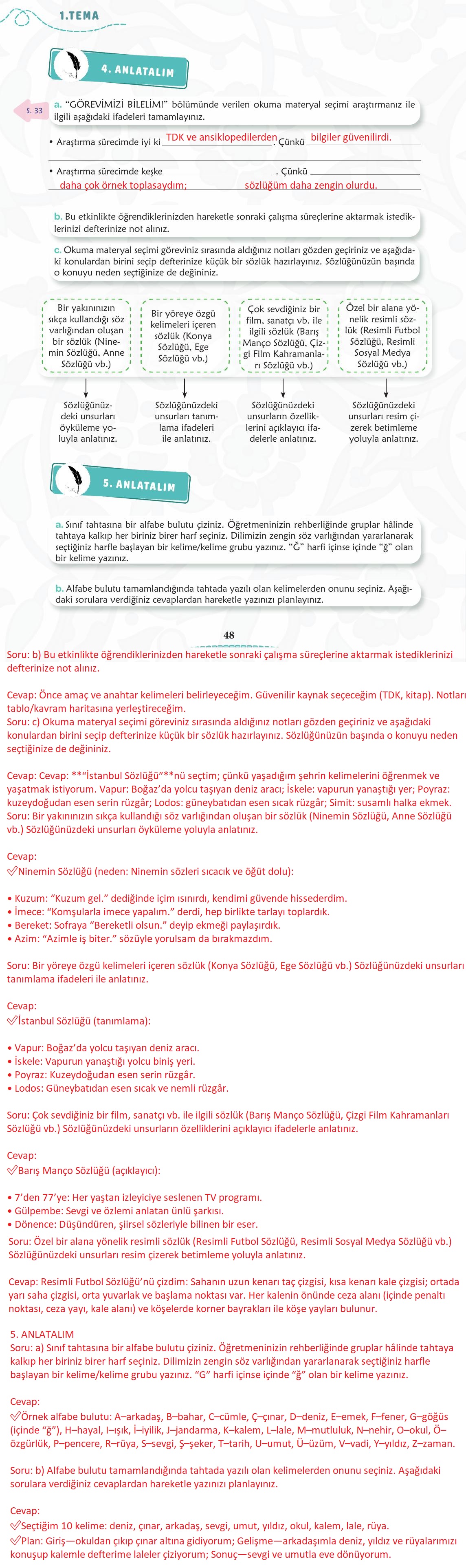 6. Sınıf Türkçe 1. Kitap Meb Yayınları Ders Kitabı Sayfa 49 Cevapları 6. Sınıf Türkçe 1. Kitap Meb Yayınları Ders Kitabı Sayfa 49 Cevapları