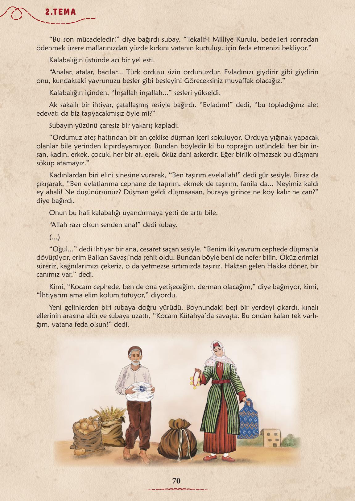 6. Sınıf Türkçe 1. Kitap Meb Yayınları Ders Kitabı Sayfa 71 Cevapları