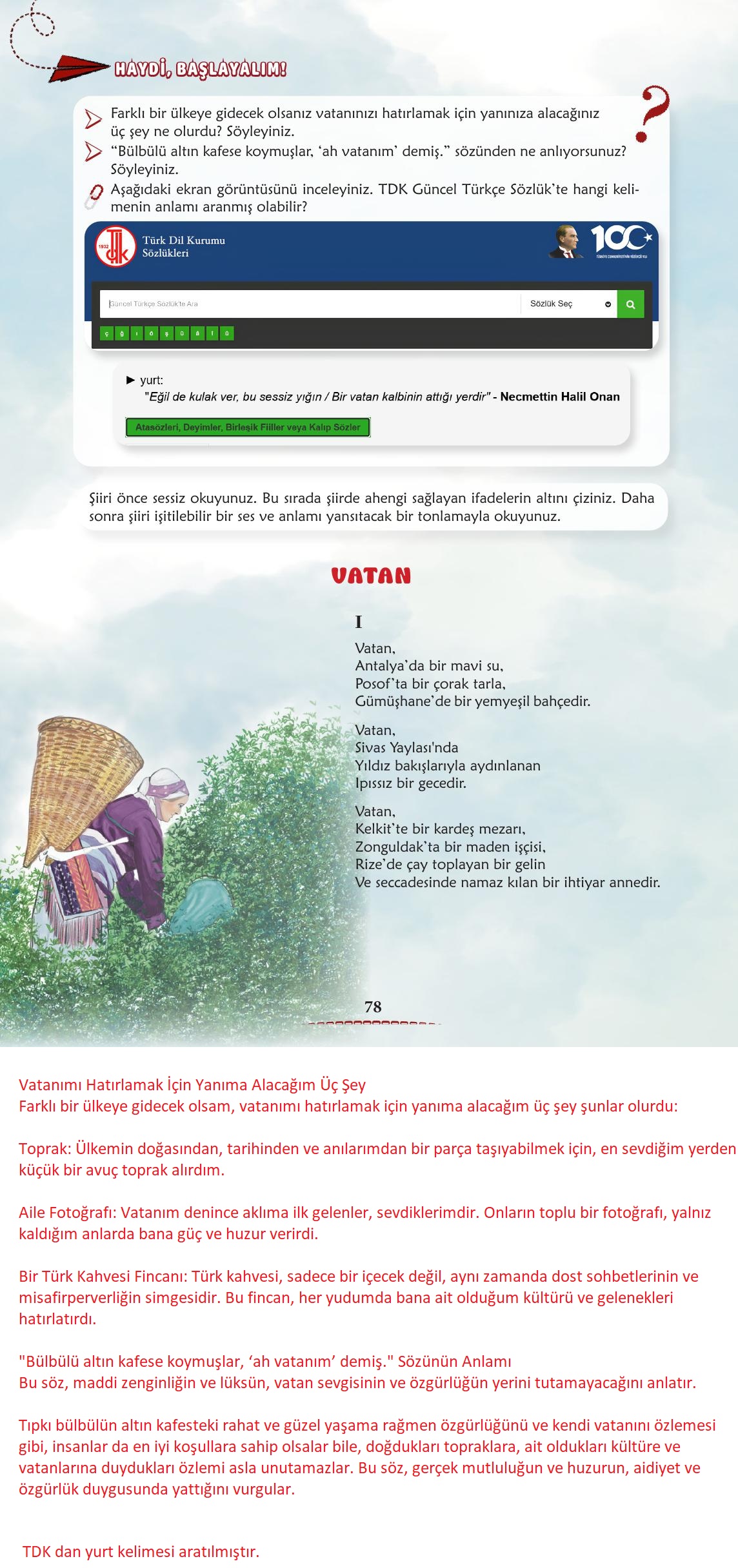 6. Sınıf Türkçe 1. Kitap Meb Yayınları Ders Kitabı Sayfa 79 Cevapları 6. Sınıf Türkçe 1. Kitap Meb Yayınları Ders Kitabı Sayfa 79 Cevapları