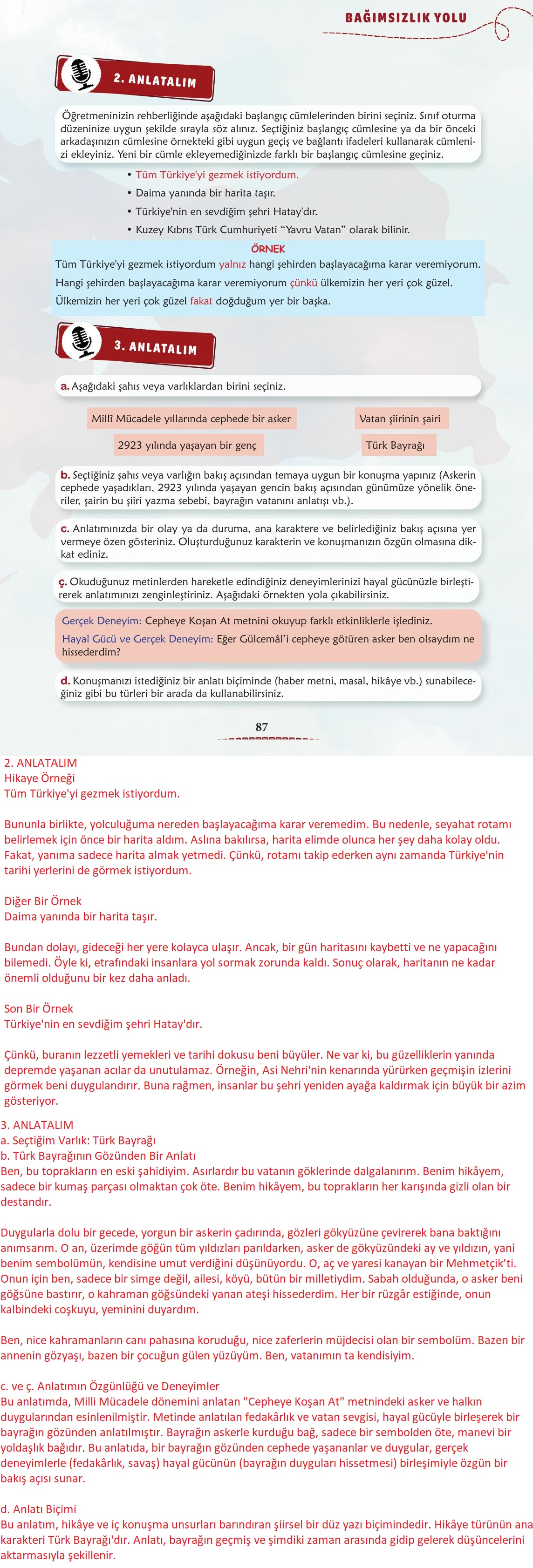 6. Sınıf Türkçe 1. Kitap Meb Yayınları Ders Kitabı Sayfa 88 Cevapları 6. Sınıf Türkçe 1. Kitap Meb Yayınları Ders Kitabı Sayfa 88 Cevapları