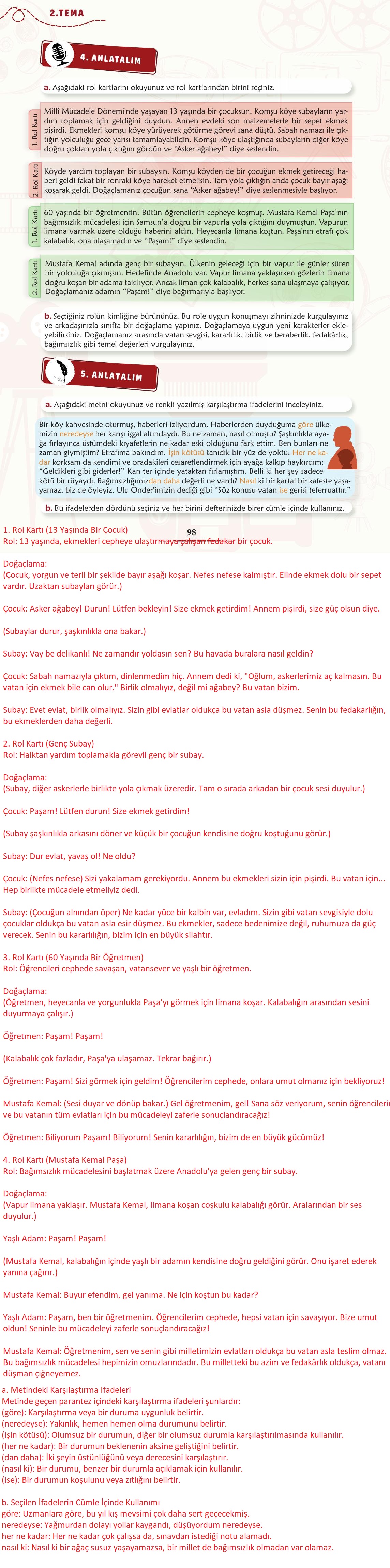 6. Sınıf Türkçe 1. Kitap Meb Yayınları Ders Kitabı Sayfa 99 Cevapları 6. Sınıf Türkçe 1. Kitap Meb Yayınları Ders Kitabı Sayfa 99 Cevapları