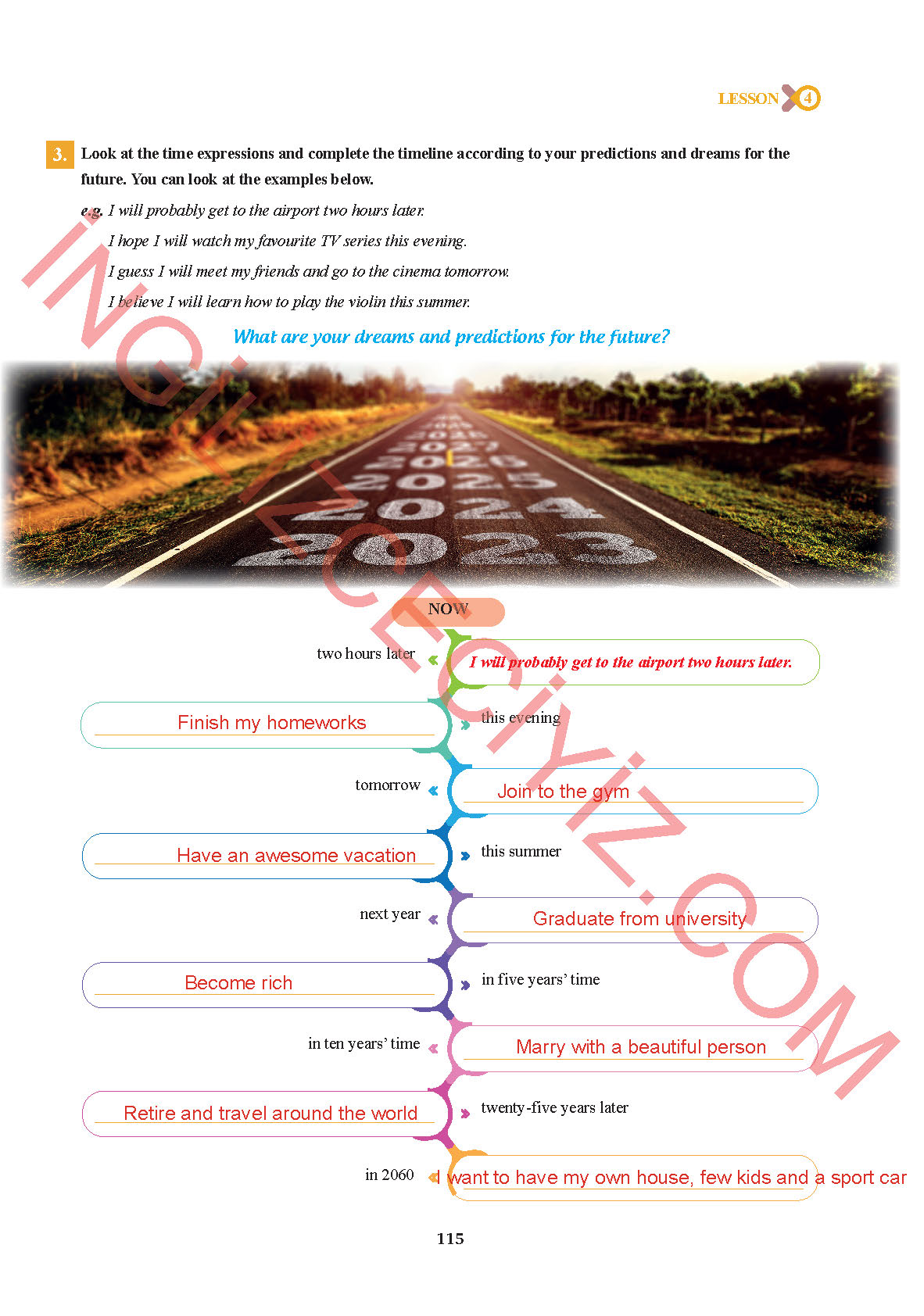 7. Sınıf İngilizce Sdr İpekyolu Yayınları Kitabı Sayfa 115 Cevapları