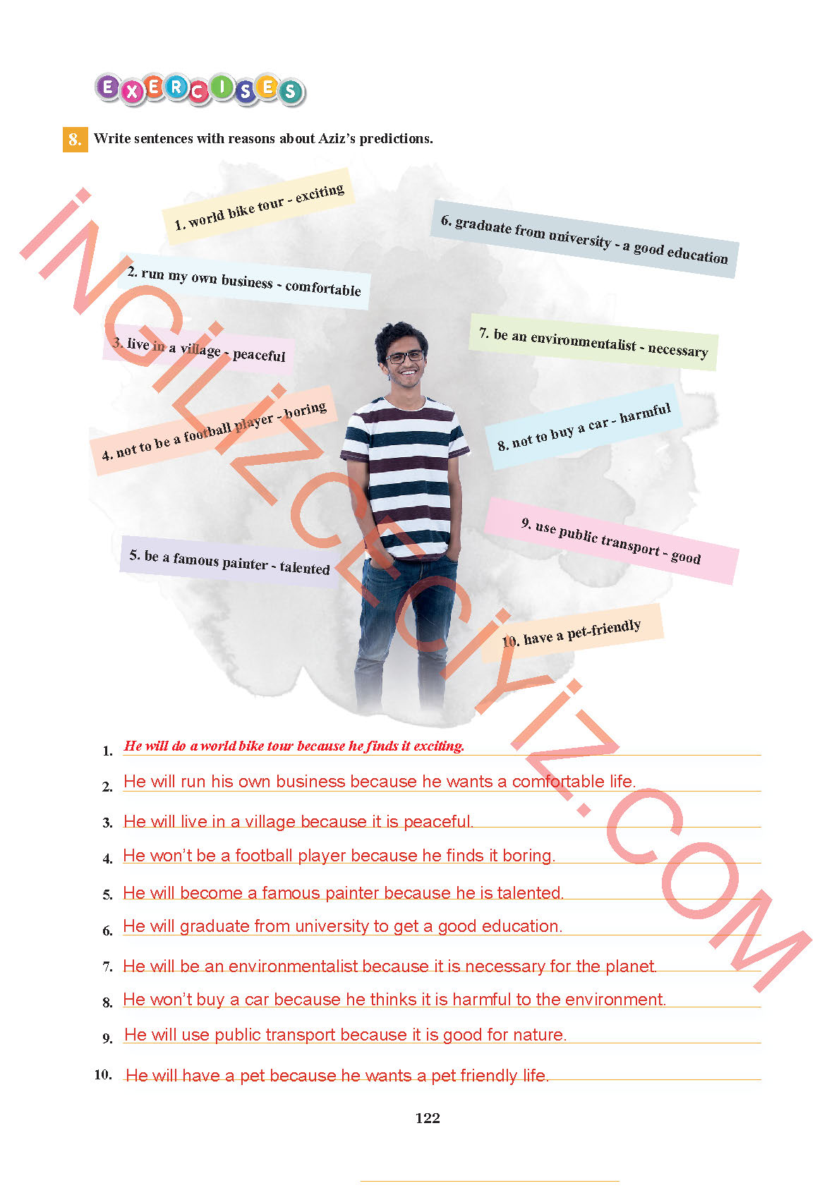 7. Sınıf İngilizce Sdr İpekyolu Yayınları Kitabı Sayfa 122 Cevapları