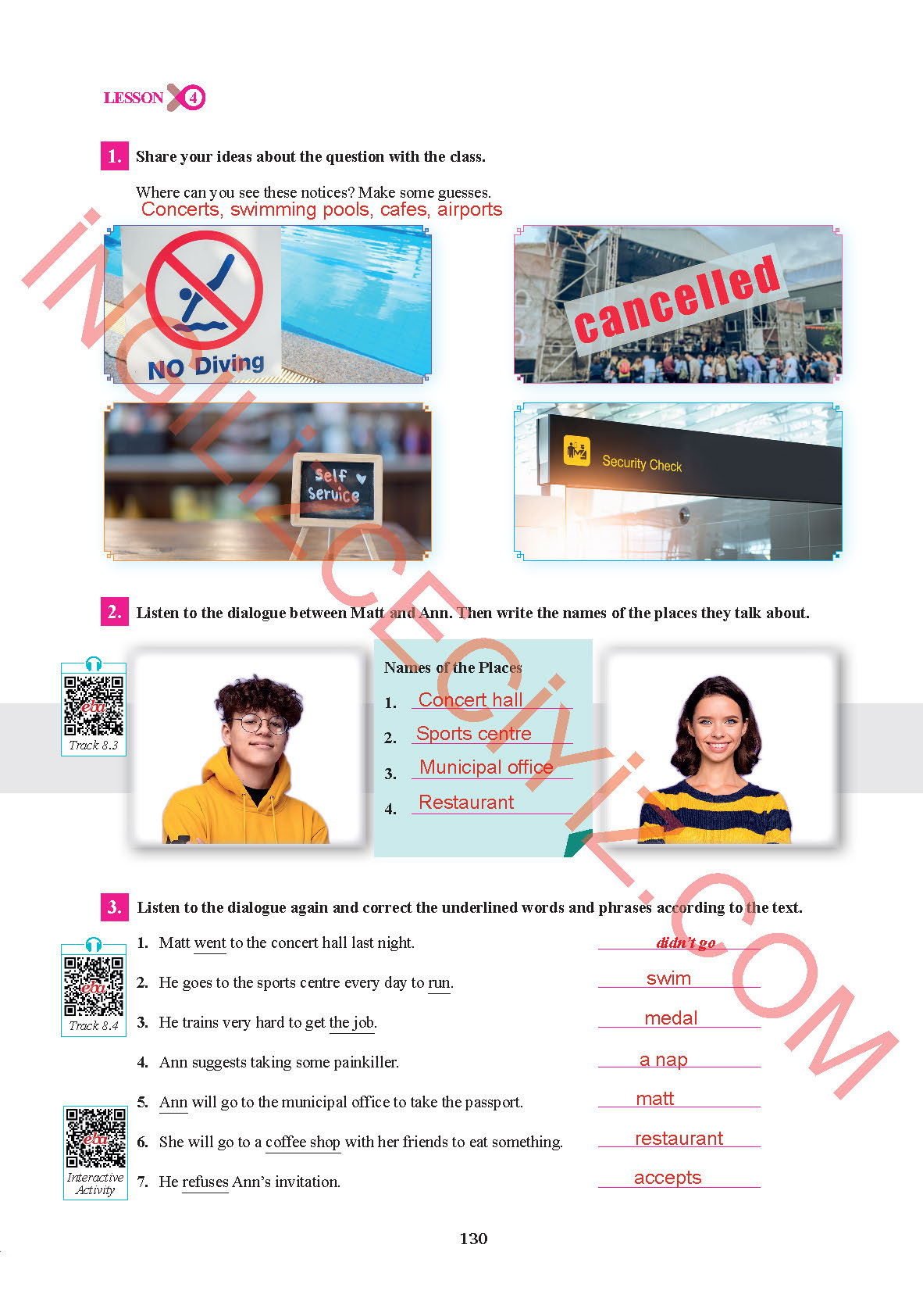 7. Sınıf İngilizce Sdr İpekyolu Yayınları Kitabı Sayfa 130 Cevapları