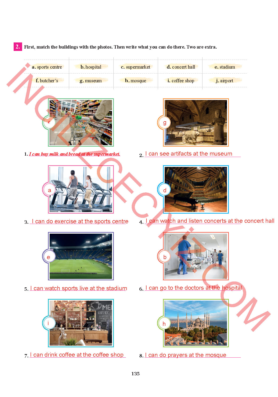 7. Sınıf İngilizce Sdr İpekyolu Yayınları Kitabı Sayfa 135 Cevapları