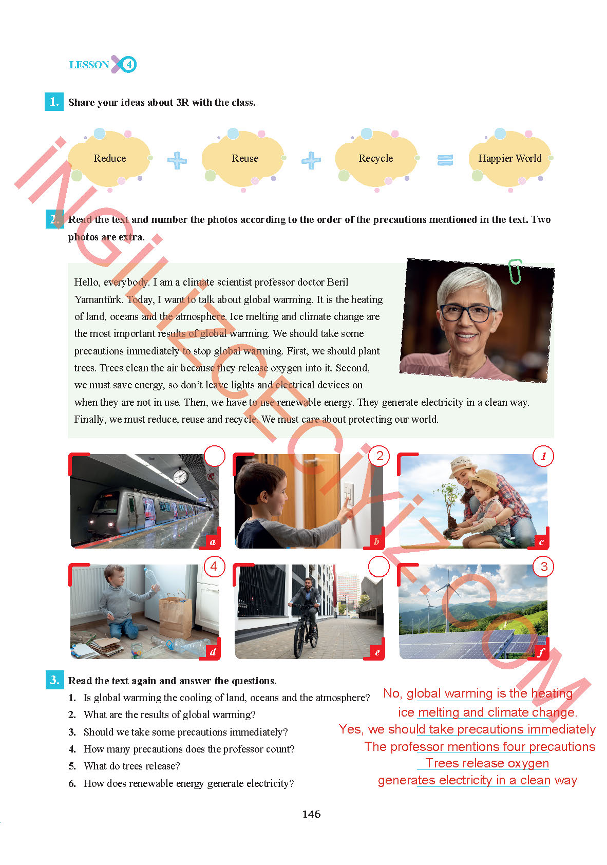 7. Sınıf İngilizce Sdr İpekyolu Yayınları Kitabı Sayfa 146 Cevapları