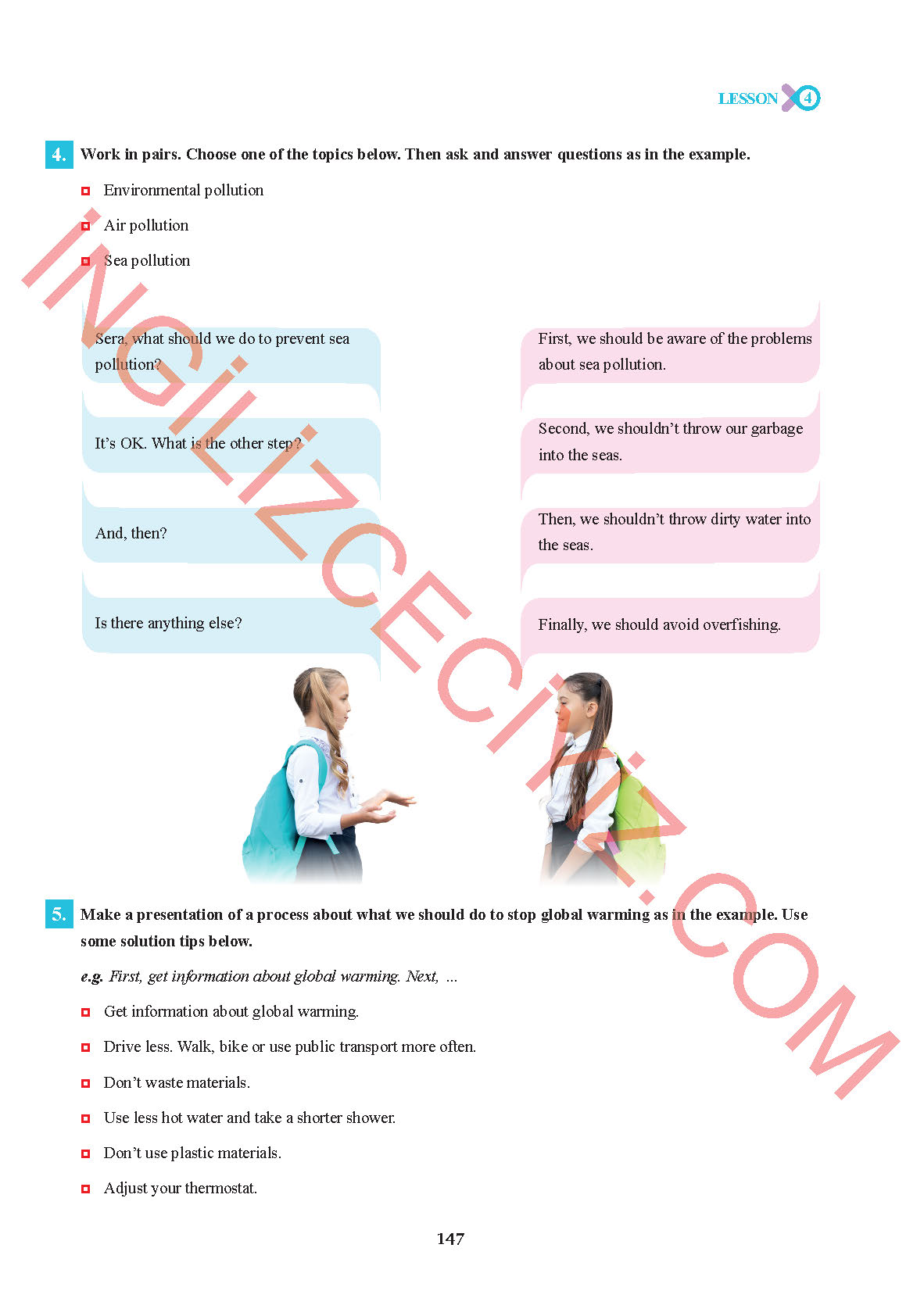 7. Sınıf İngilizce Sdr İpekyolu Yayınları Kitabı Sayfa 147 Cevapları