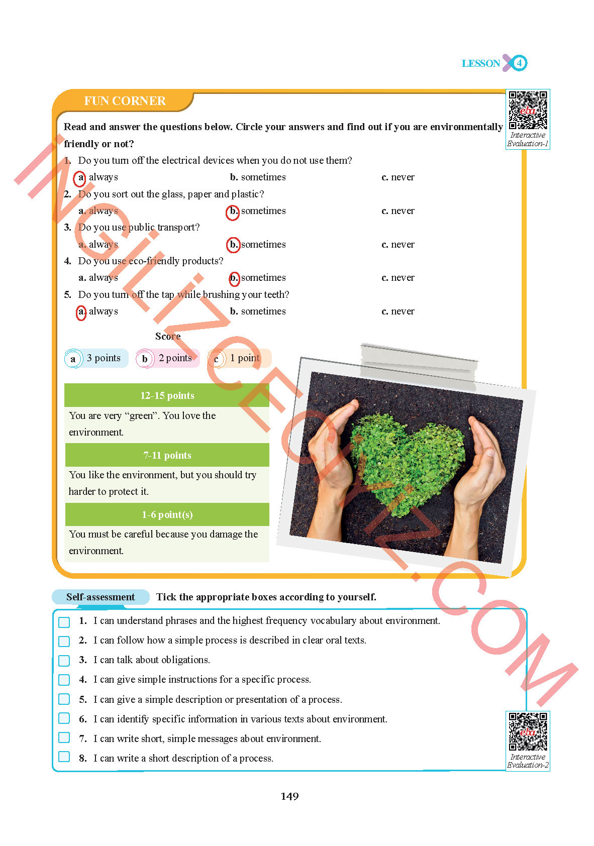 7. Sınıf İngilizce Sdr İpekyolu Yayınları Kitabı Sayfa 149 Cevapları