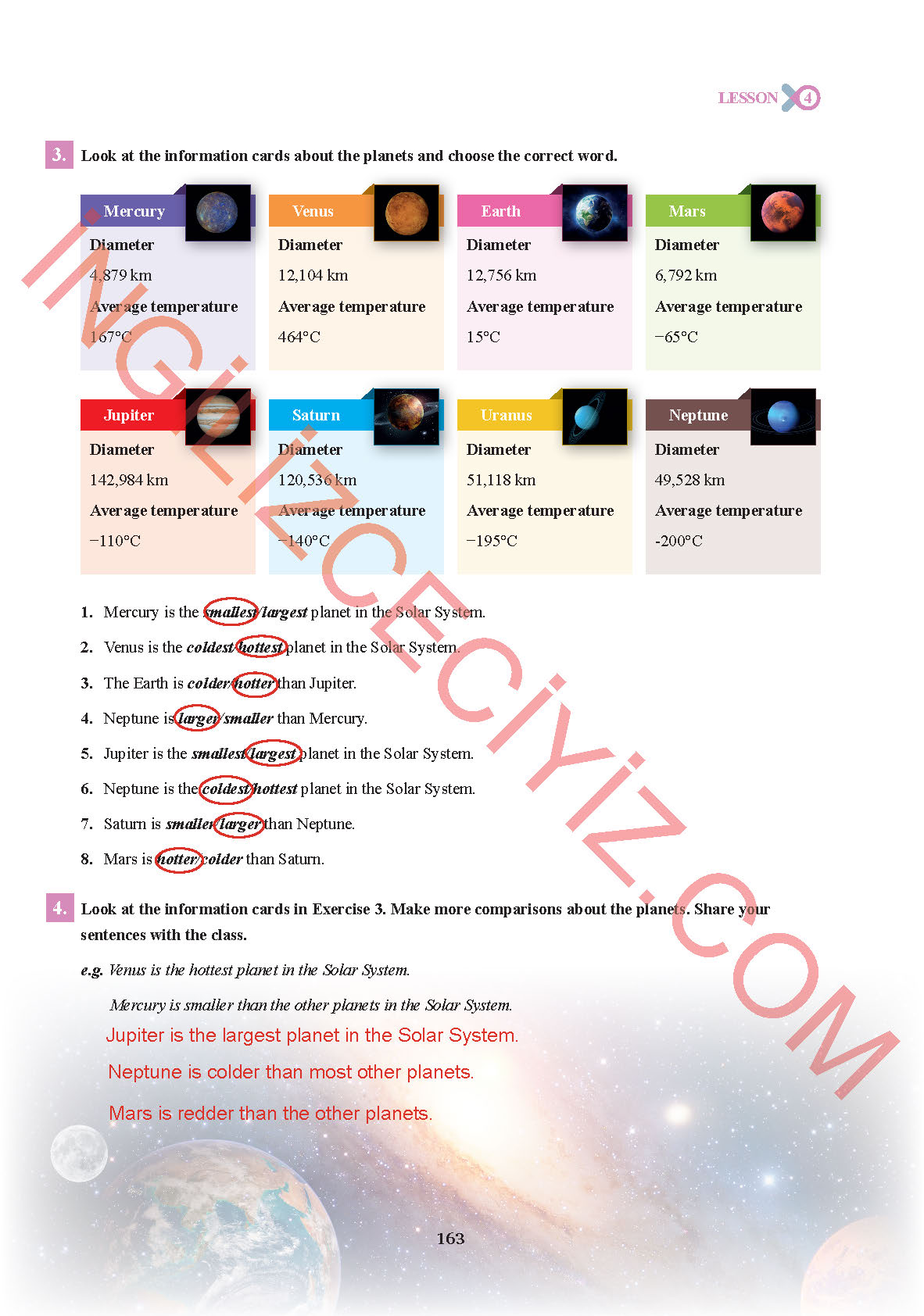 7. Sınıf İngilizce Sdr İpekyolu Yayınları Kitabı Sayfa 163 Cevapları