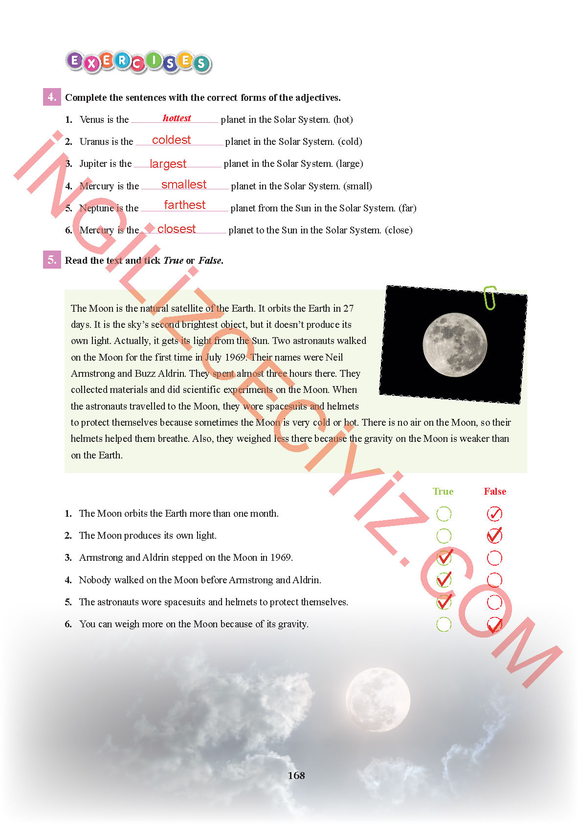7. Sınıf İngilizce Sdr İpekyolu Yayınları Kitabı Sayfa 168 Cevapları