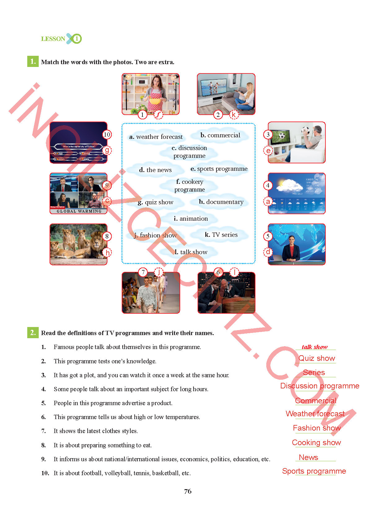 7. Sınıf İngilizce Sdr İpekyolu Yayınları Kitabı Sayfa 76 Cevapları