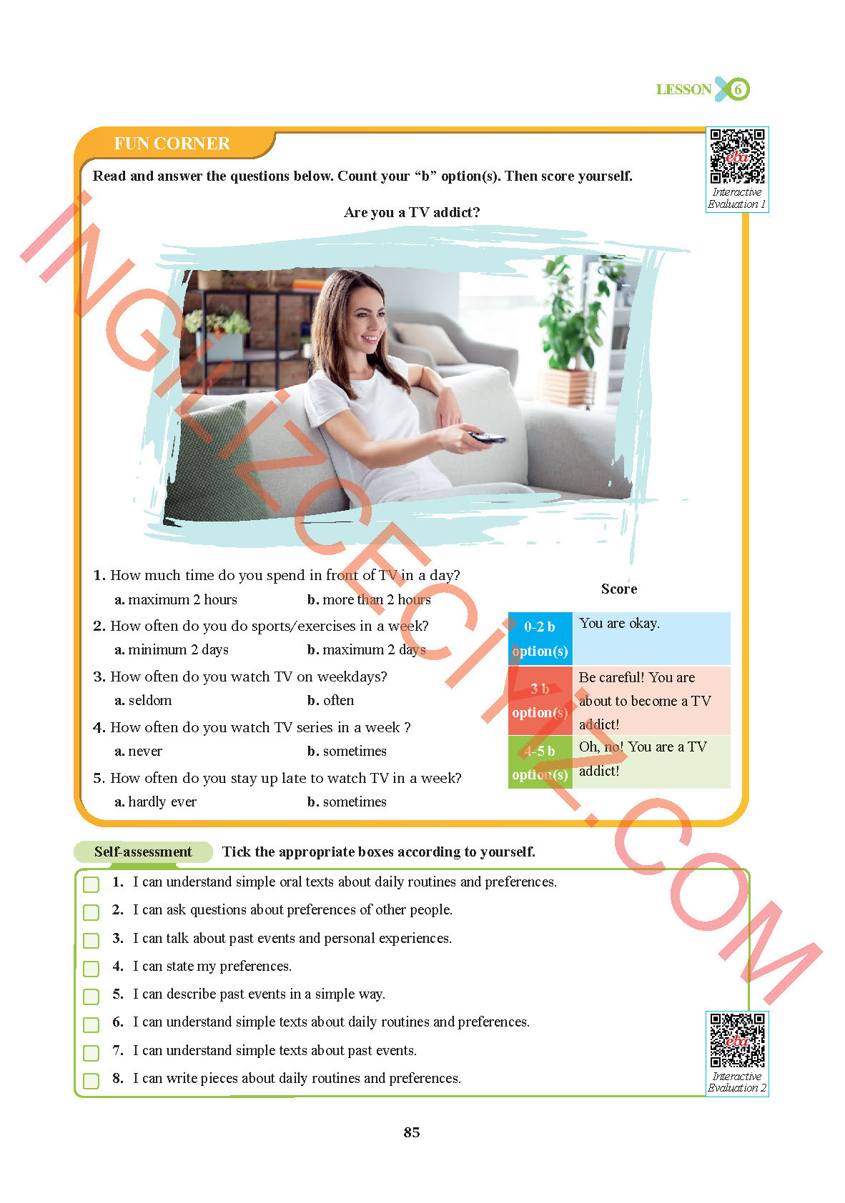 7. Sınıf İngilizce Sdr İpekyolu Yayınları Kitabı Sayfa 85 Cevapları