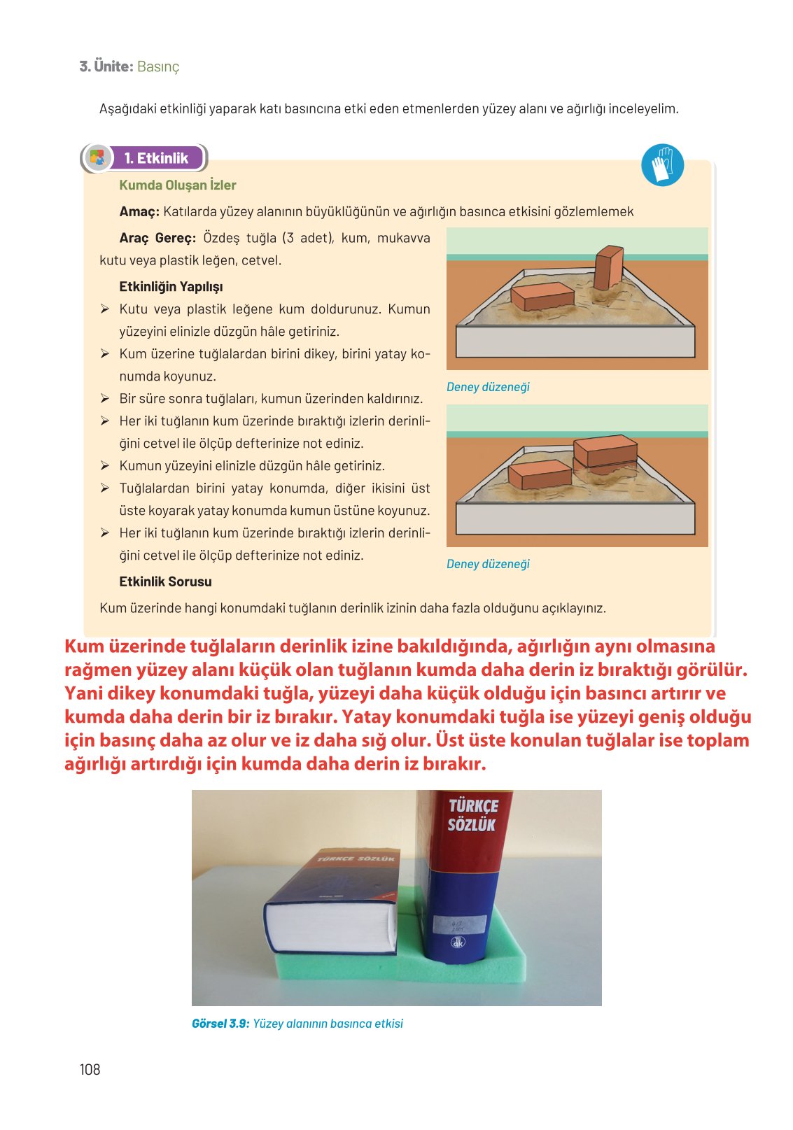 8. Sınıf Hecce Yayıncılık Fen Bilimleri Ders Kitabı Sayfa 108 Cevapları