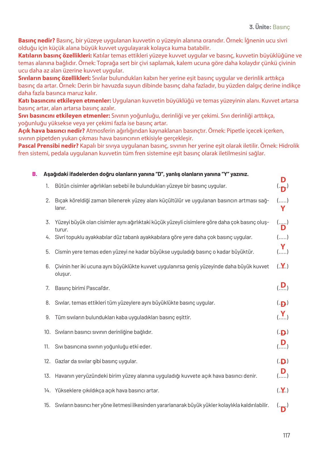 8. Sınıf Hecce Yayıncılık Fen Bilimleri Ders Kitabı Sayfa 117 Cevapları