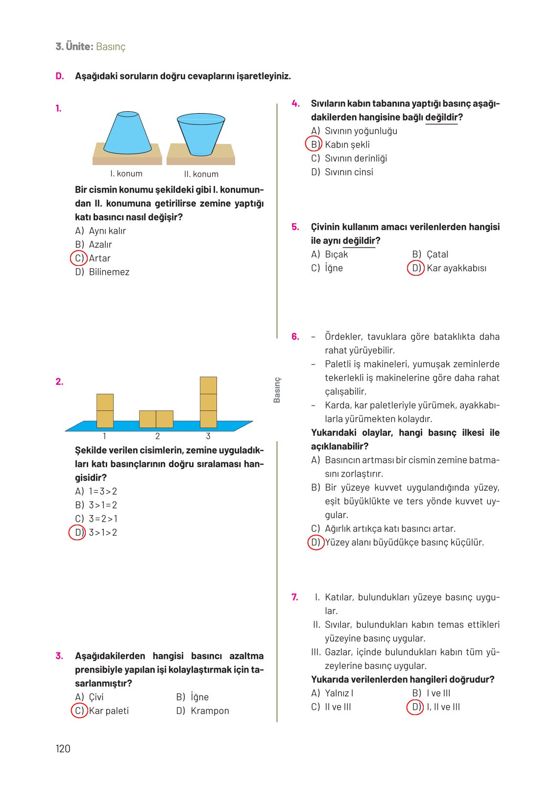 8. Sınıf Hecce Yayıncılık Fen Bilimleri Ders Kitabı Sayfa 120 Cevapları