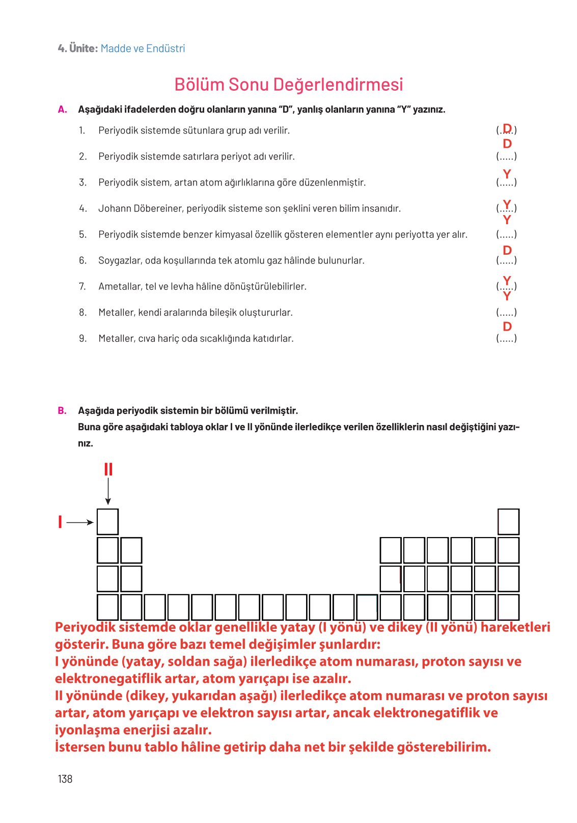 8. Sınıf Hecce Yayıncılık Fen Bilimleri Ders Kitabı Sayfa 138 Cevapları