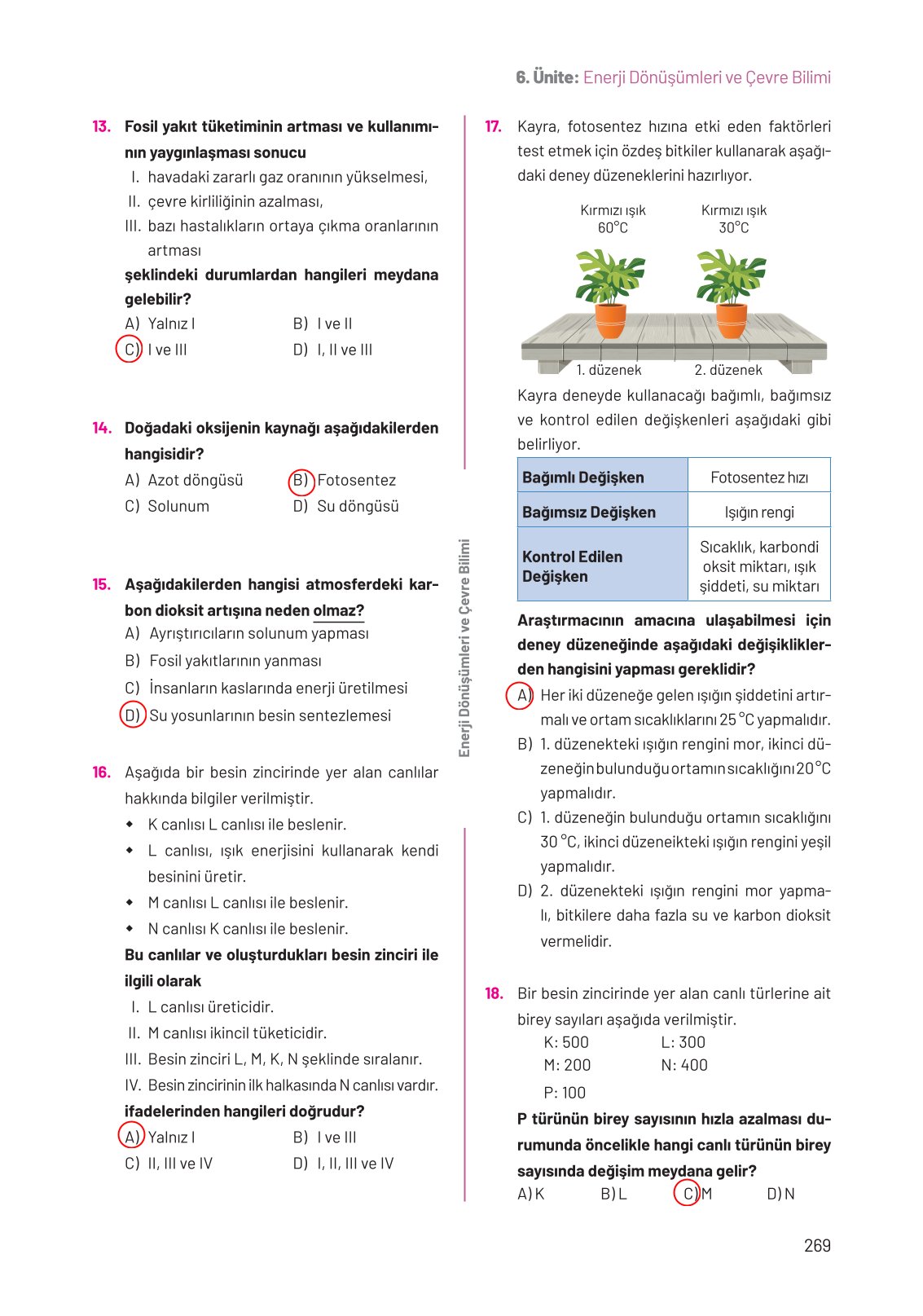 8. Sınıf Hecce Yayıncılık Fen Bilimleri Ders Kitabı Sayfa 269 Cevapları