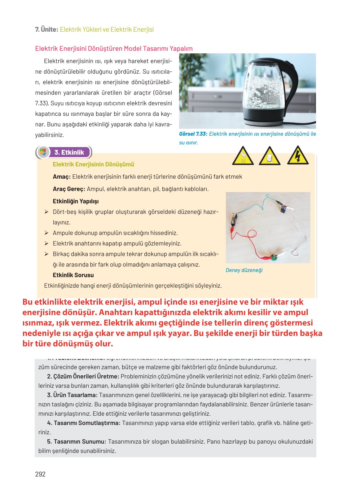 8. Sınıf Hecce Yayıncılık Fen Bilimleri Ders Kitabı Sayfa 292 Cevapları