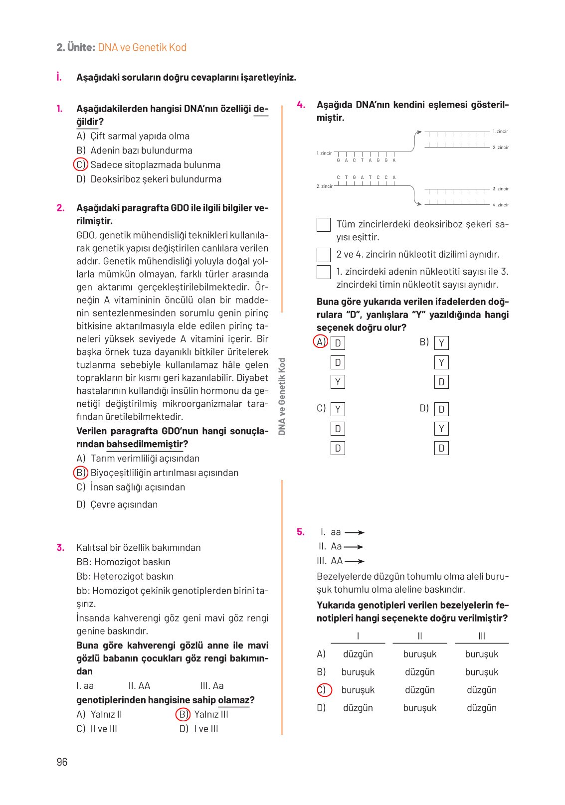 8. Sınıf Hecce Yayıncılık Fen Bilimleri Ders Kitabı Sayfa 96 Cevapları