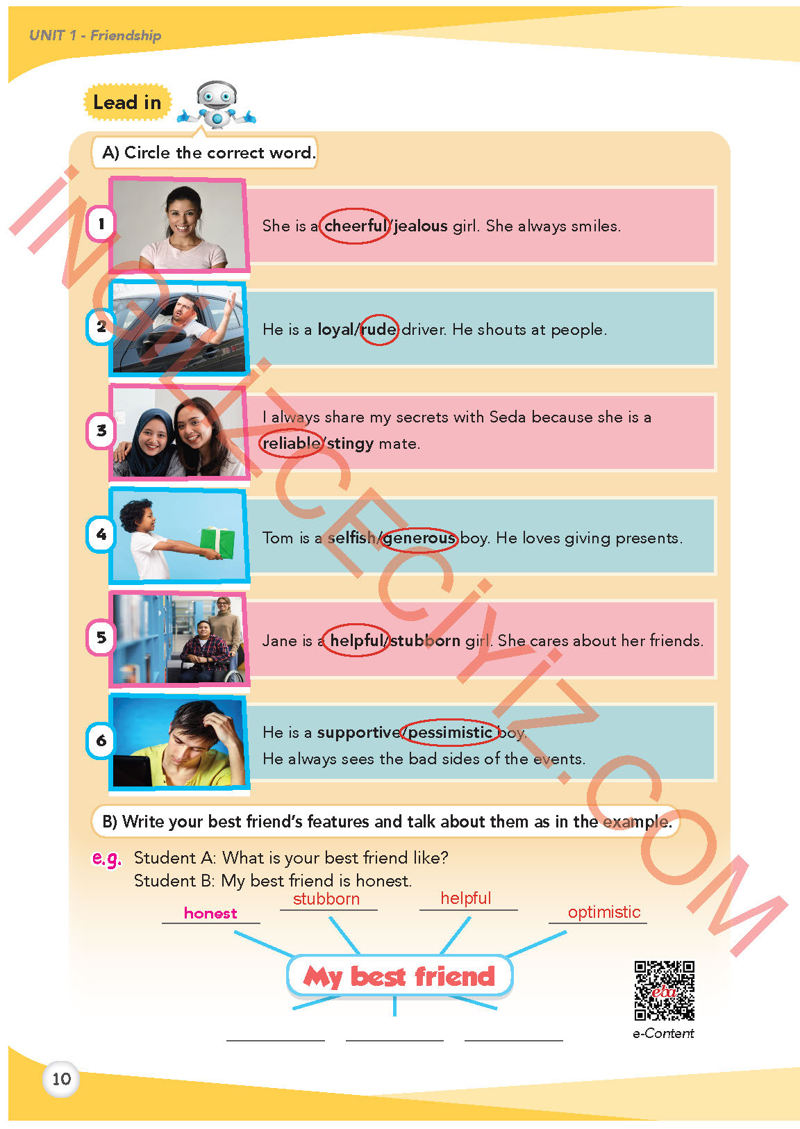 8. Sınıf İngilizce Meb Yayınları Kitabı Sayfa 10 Cevapları