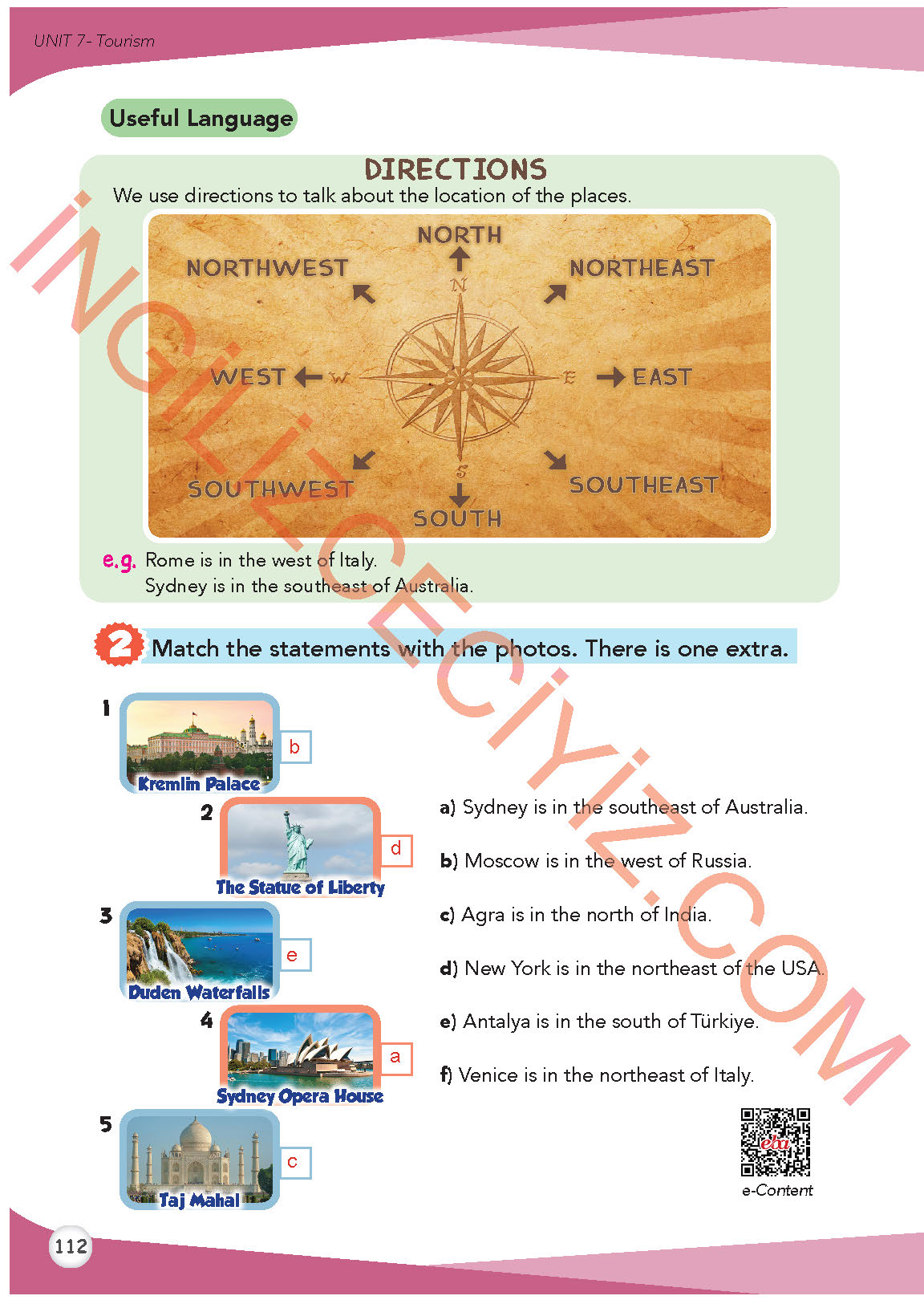 8. Sınıf İngilizce Meb Yayınları Kitabı Sayfa 112 Cevapları