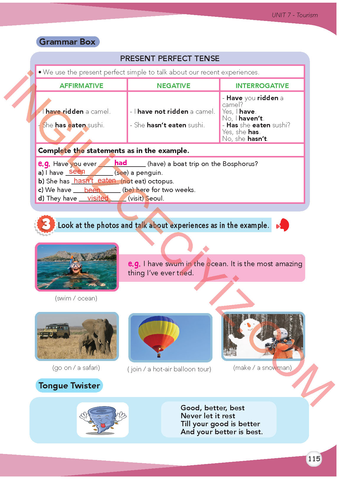 8. Sınıf İngilizce Meb Yayınları Kitabı Sayfa 115 Cevapları 8. Sınıf İngilizce Meb Yayınları Kitabı Sayfa 115 Cevapları