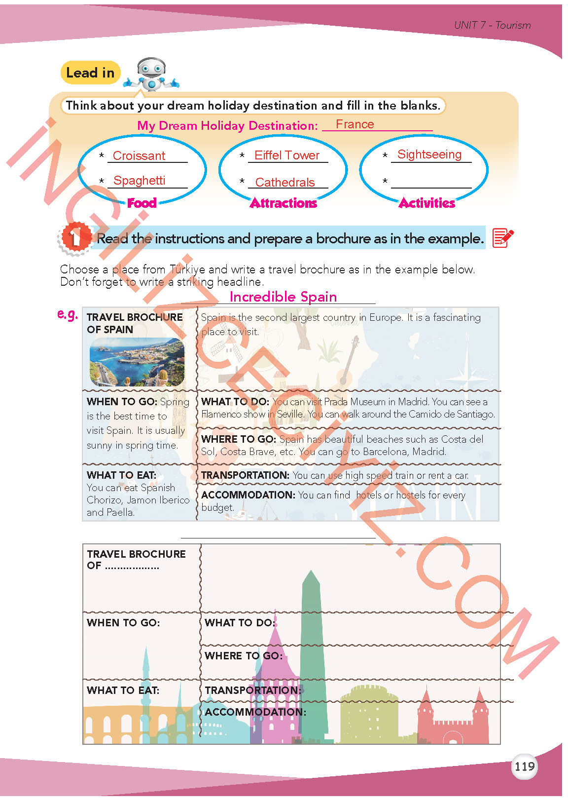 8. Sınıf İngilizce Meb Yayınları Kitabı Sayfa 119 Cevapları