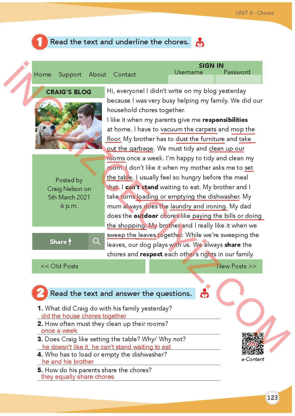 8. Sınıf İngilizce Meb Yayınları Kitabı Sayfa 123 Cevapları