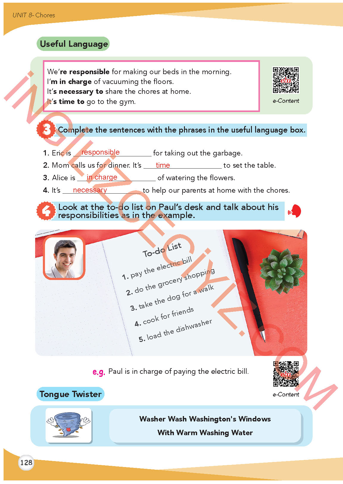 8. Sınıf İngilizce Meb Yayınları Kitabı Sayfa 128 Cevapları