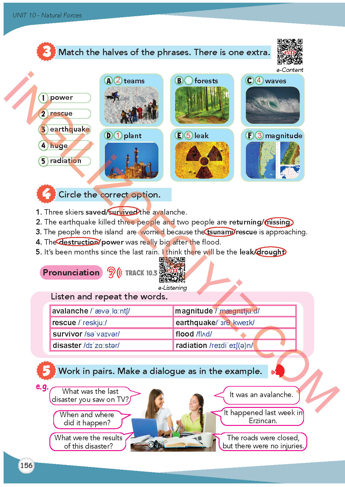 8. Sınıf İngilizce Meb Yayınları Kitabı Sayfa 156 Cevapları