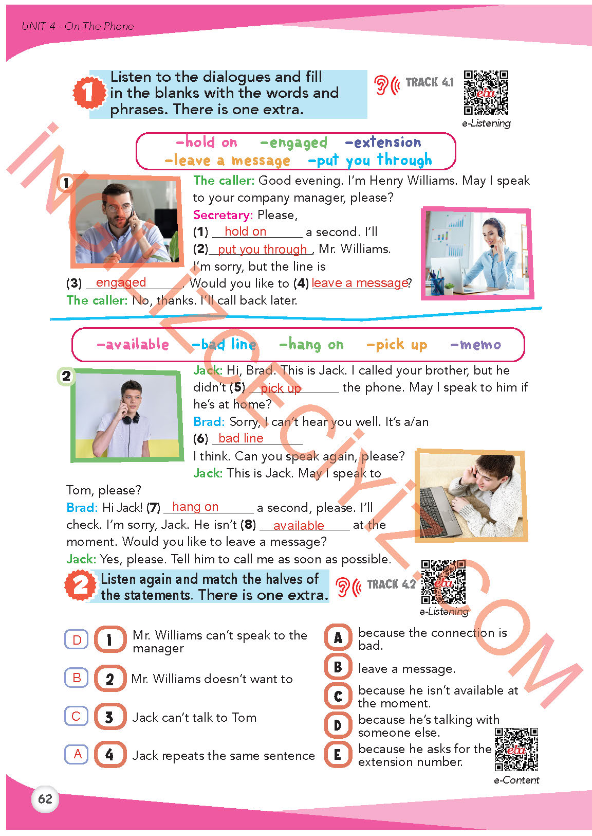 8. Sınıf İngilizce Meb Yayınları Kitabı Sayfa 62 Cevapları 8. Sınıf İngilizce Meb Yayınları Kitabı Sayfa 62 Cevapları