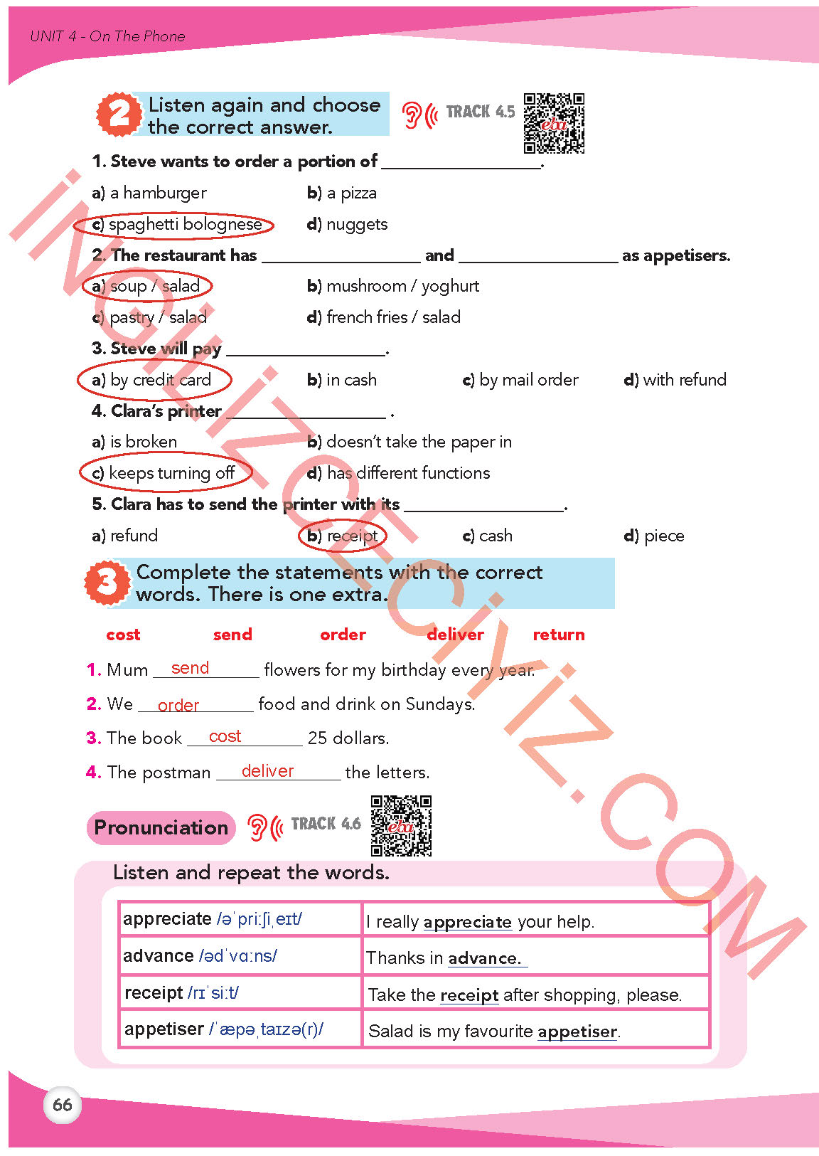 8. Sınıf İngilizce Meb Yayınları Kitabı Sayfa 66 Cevapları 8. Sınıf İngilizce Meb Yayınları Kitabı Sayfa 66 Cevapları