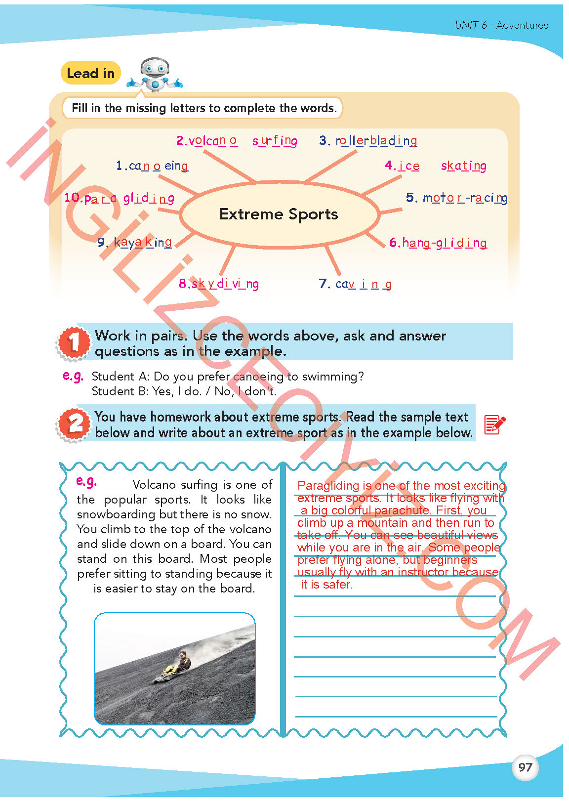 8. Sınıf İngilizce Meb Yayınları Kitabı Sayfa 97 Cevapları