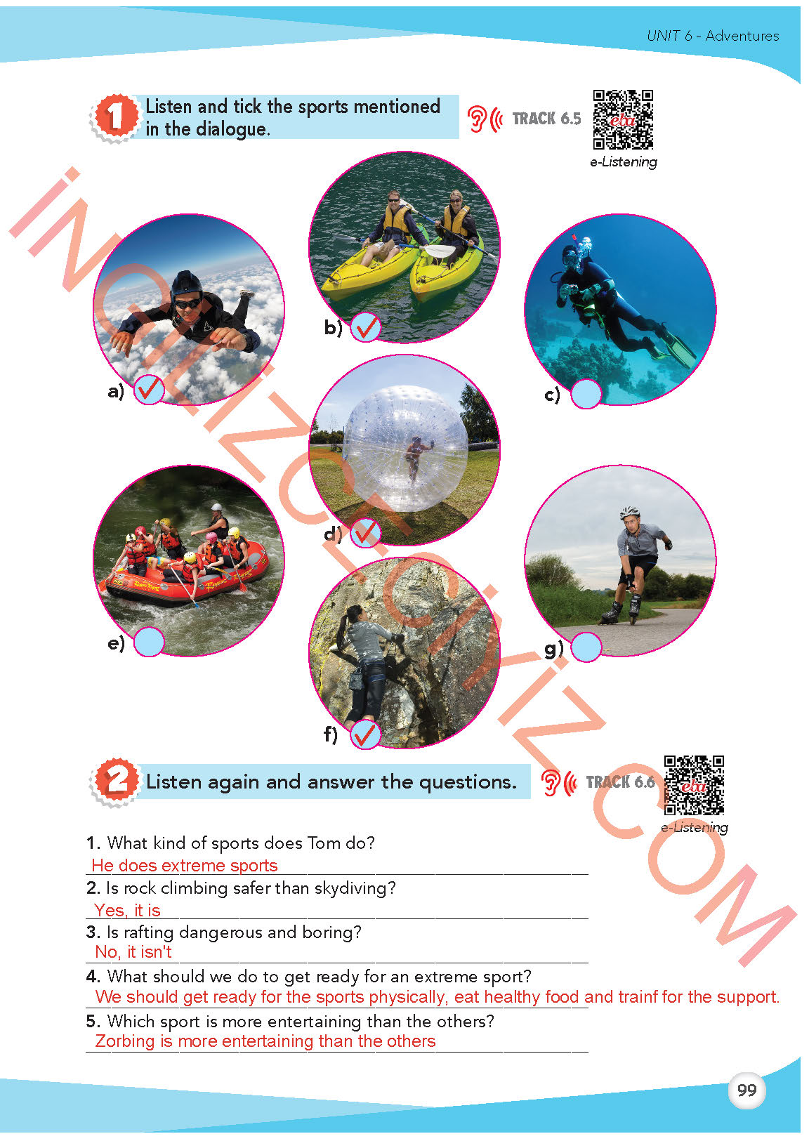 8. Sınıf İngilizce Meb Yayınları Kitabı Sayfa 99 Cevapları