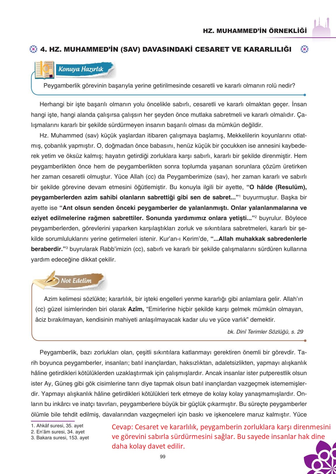 8. Sınıf Sdr İpekyolu Yayıncılık Din Kültürü Ve Ahlak Bilgisi Ders Kitabı Sayfa 100 Cevapları