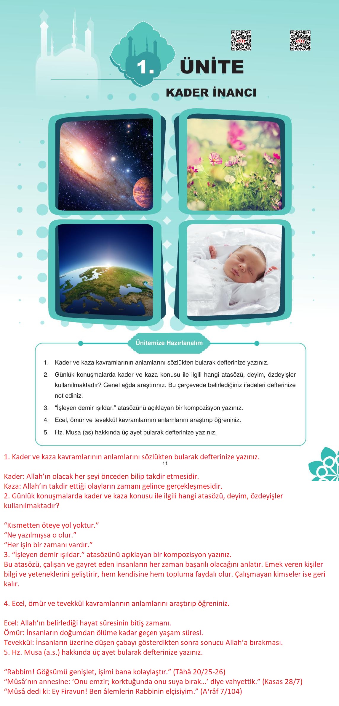 8. Sınıf Sdr İpekyolu Yayıncılık Din Kültürü Ve Ahlak Bilgisi Ders Kitabı Sayfa 12 Cevapları