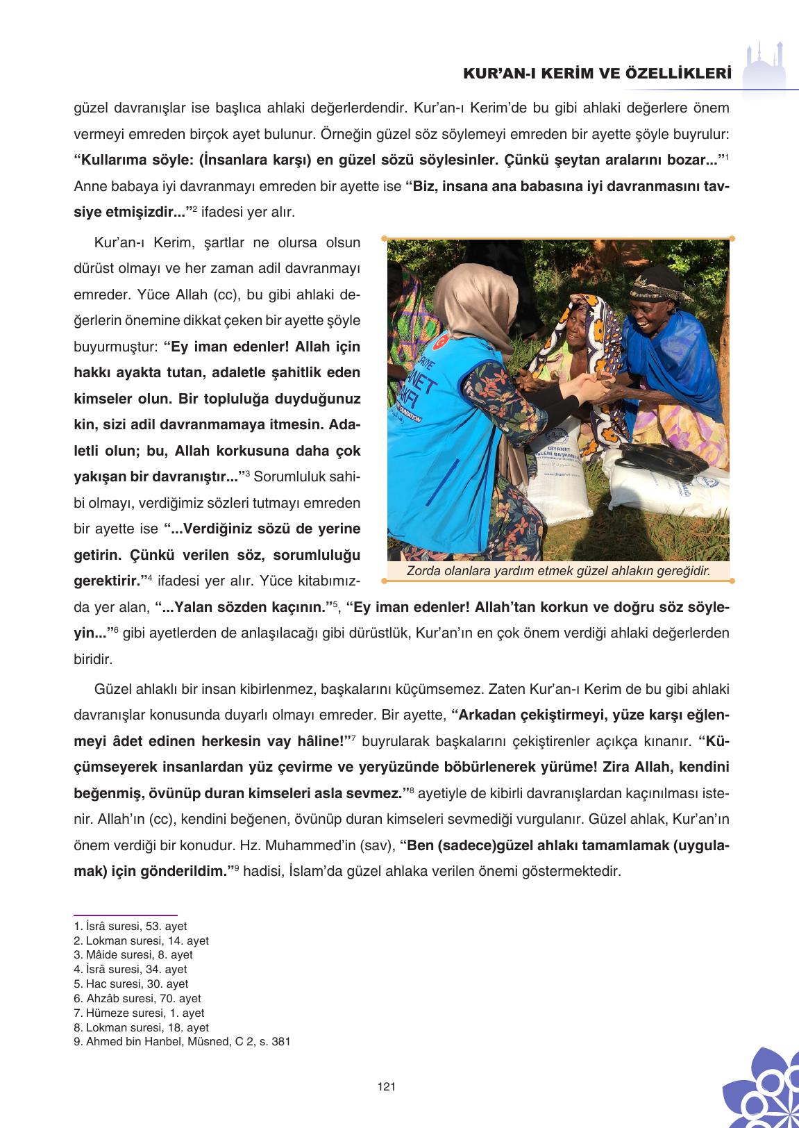 8. Sınıf Sdr İpekyolu Yayıncılık Din Kültürü Ve Ahlak Bilgisi Ders Kitabı Sayfa 122 Cevapları
