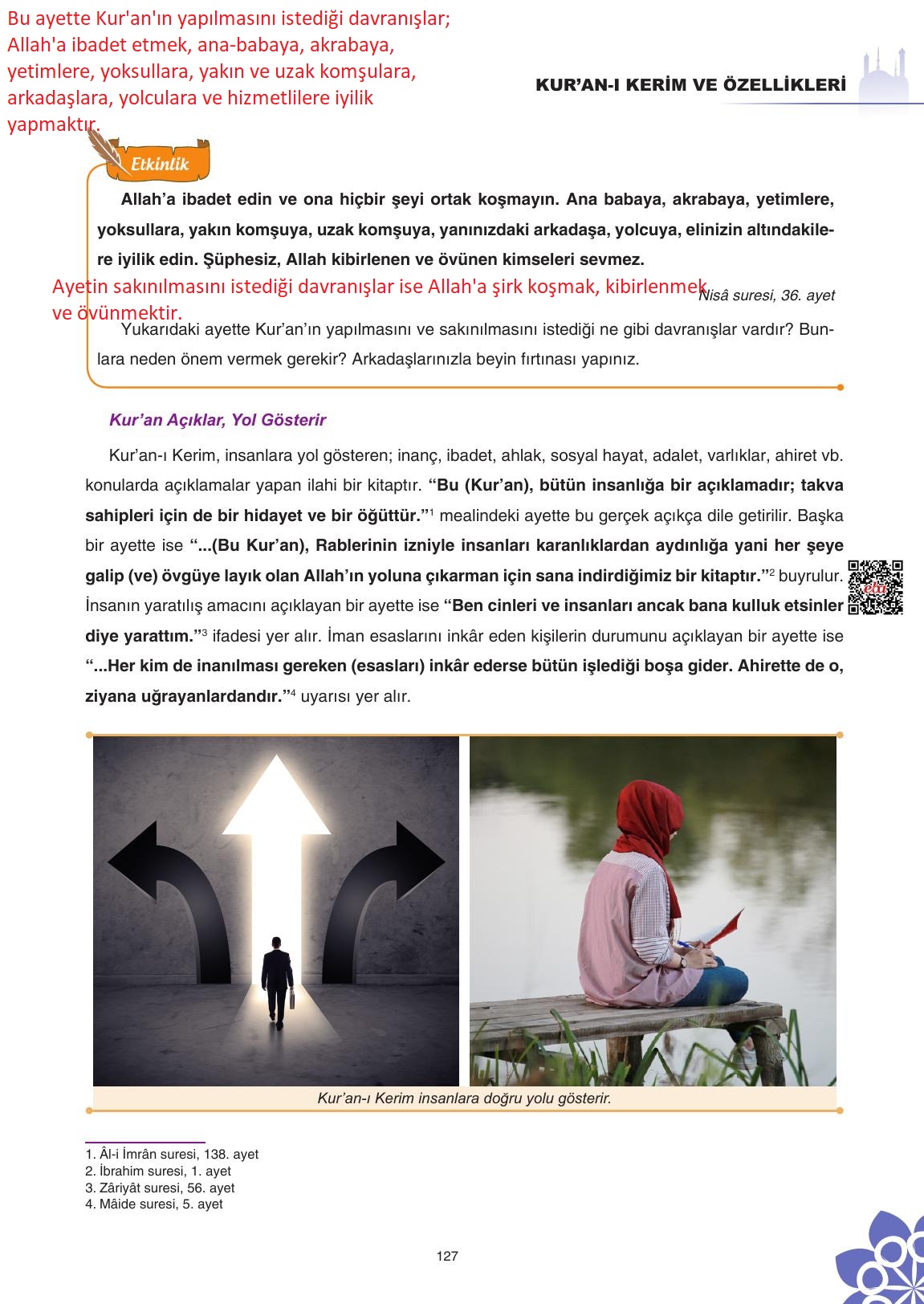 8. Sınıf Sdr İpekyolu Yayıncılık Din Kültürü Ve Ahlak Bilgisi Ders Kitabı Sayfa 128 Cevapları